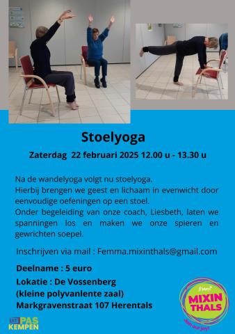 Stoelyoga / organisatie Femma Mixinthals © Femma Mixinthals