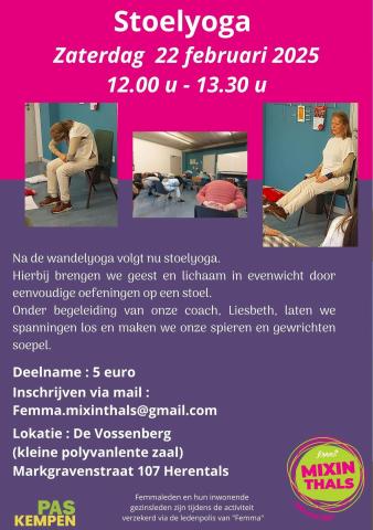 Stoelyoga / organisatie Femma Mixinthals © mixinthals