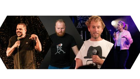 Yannick Noben, Roosje Pertz, Maarten D’Haene en Koen De Wulf - Comedy Line-up © Maarten_(c)_Tristan_Dezitter