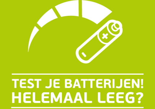 Breng lege batterijen naar recyclagepark en ontvang gratis batterijtester