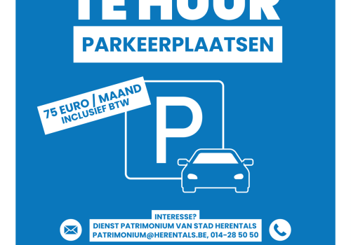 Stad Herentals verhuurt twee parkeerplaatsen