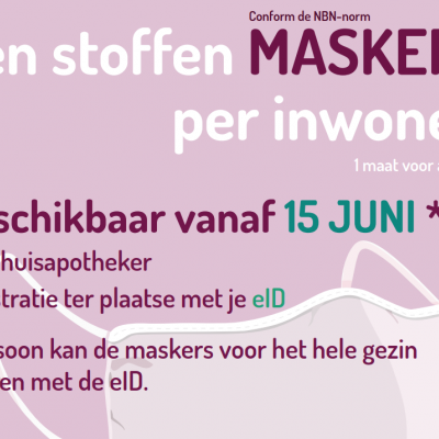 Verdeling federale mondmaskers via apotheek